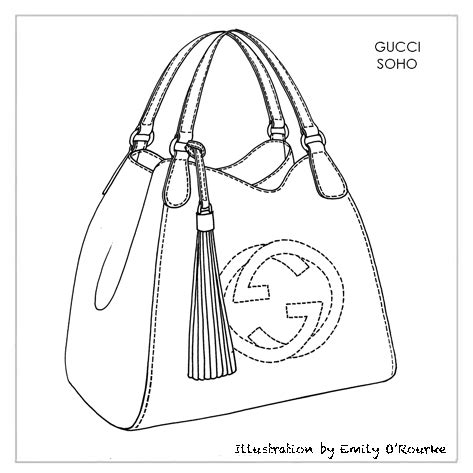 gucci bag drawing